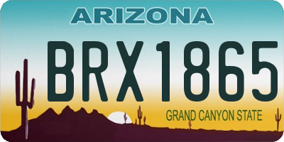AZ license plate BRX1865