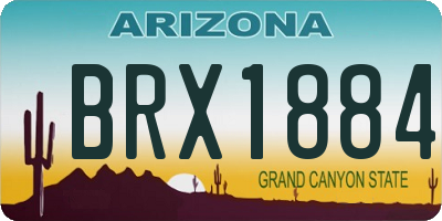 AZ license plate BRX1884