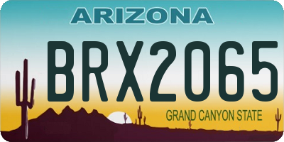 AZ license plate BRX2065