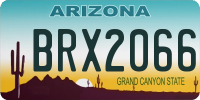 AZ license plate BRX2066