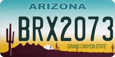 AZ license plate BRX2073