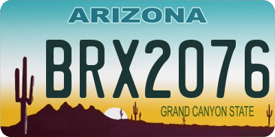 AZ license plate BRX2076