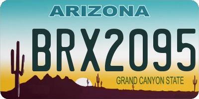 AZ license plate BRX2095