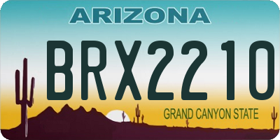 AZ license plate BRX2210