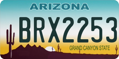 AZ license plate BRX2253