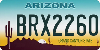 AZ license plate BRX2260