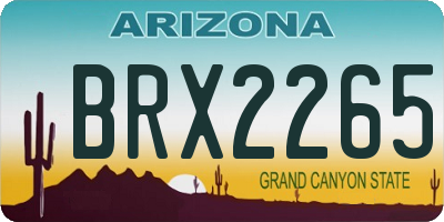 AZ license plate BRX2265