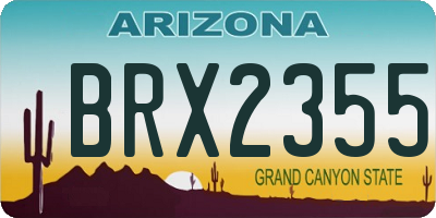 AZ license plate BRX2355