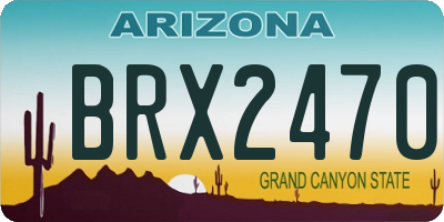 AZ license plate BRX2470