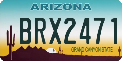AZ license plate BRX2471