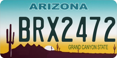 AZ license plate BRX2472