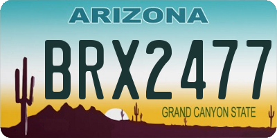 AZ license plate BRX2477