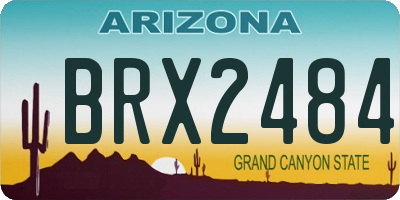 AZ license plate BRX2484