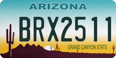 AZ license plate BRX2511