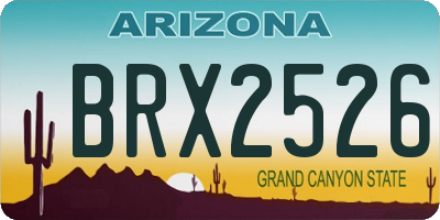 AZ license plate BRX2526