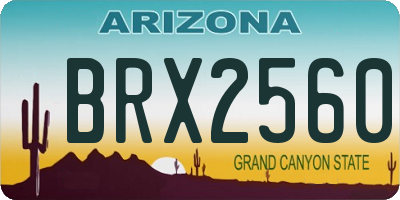 AZ license plate BRX2560
