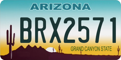 AZ license plate BRX2571