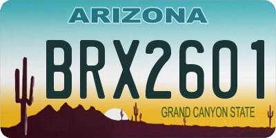 AZ license plate BRX2601