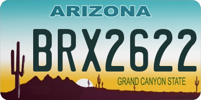 AZ license plate BRX2622