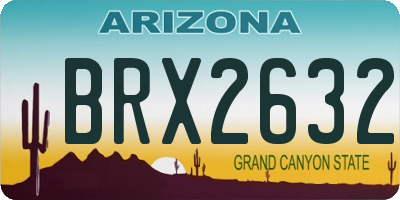 AZ license plate BRX2632