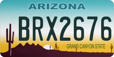 AZ license plate BRX2676