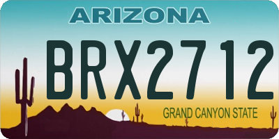AZ license plate BRX2712