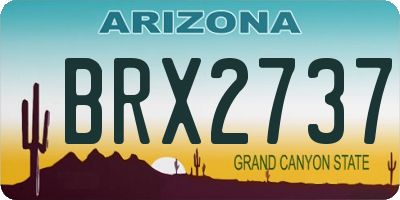 AZ license plate BRX2737