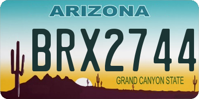 AZ license plate BRX2744