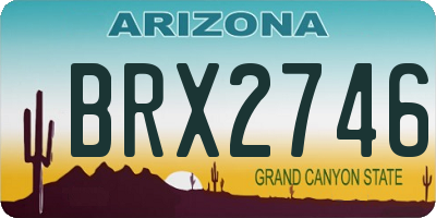 AZ license plate BRX2746