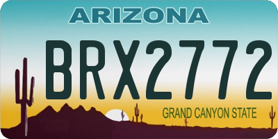 AZ license plate BRX2772