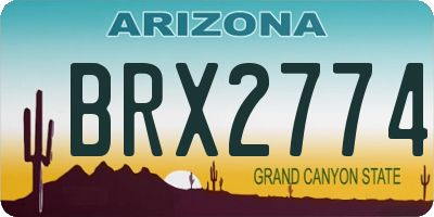 AZ license plate BRX2774