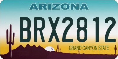 AZ license plate BRX2812
