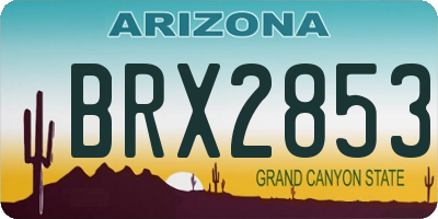 AZ license plate BRX2853