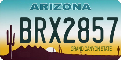 AZ license plate BRX2857