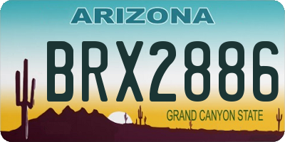AZ license plate BRX2886