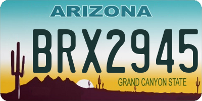 AZ license plate BRX2945