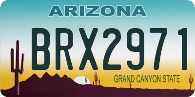 AZ license plate BRX2971
