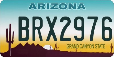 AZ license plate BRX2976