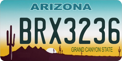AZ license plate BRX3236