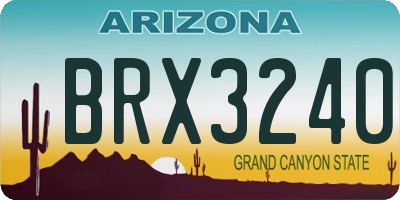 AZ license plate BRX3240