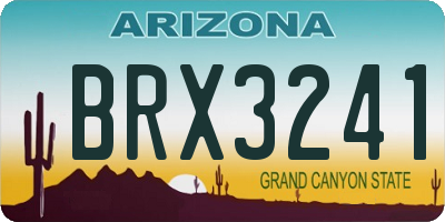 AZ license plate BRX3241