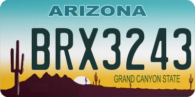 AZ license plate BRX3243