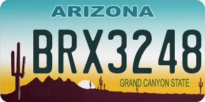 AZ license plate BRX3248