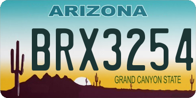 AZ license plate BRX3254