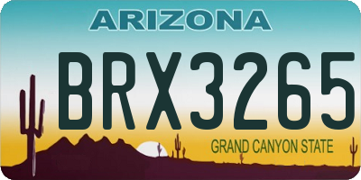 AZ license plate BRX3265