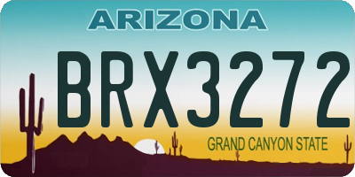 AZ license plate BRX3272
