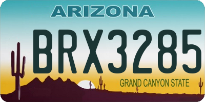 AZ license plate BRX3285