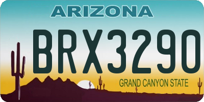 AZ license plate BRX3290