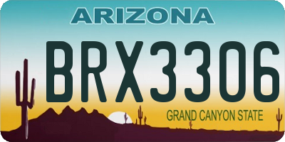 AZ license plate BRX3306