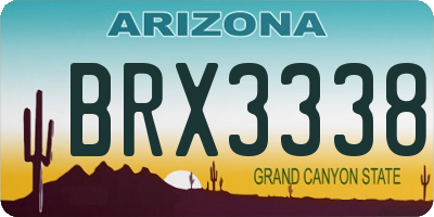 AZ license plate BRX3338